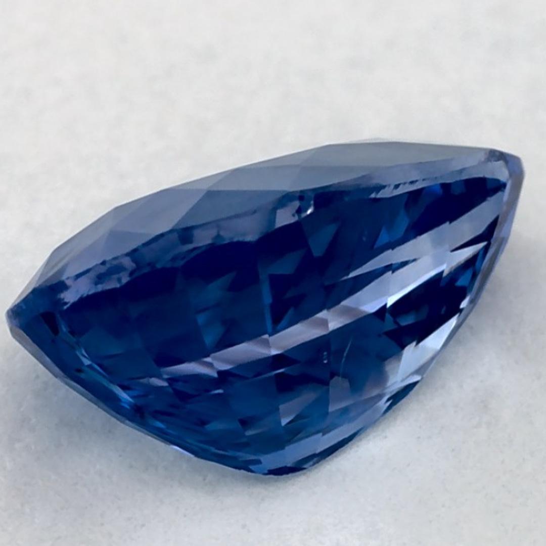 2.01 carati di zaffiro blu a forma di pera sciolto in vendita 3