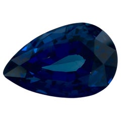 2.01 Ct Blue Sapphire Pear Loose Gemstone