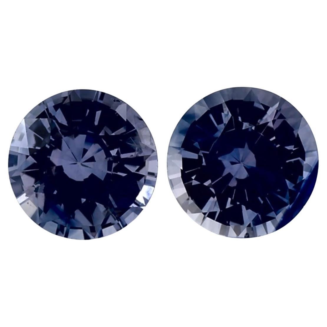 2.01 Ct Blue Sapphire Round Loose Gemstone