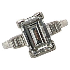 2.01 CT Diamant Solitär Platin Verlobungsring Vintage GIA F/SI1