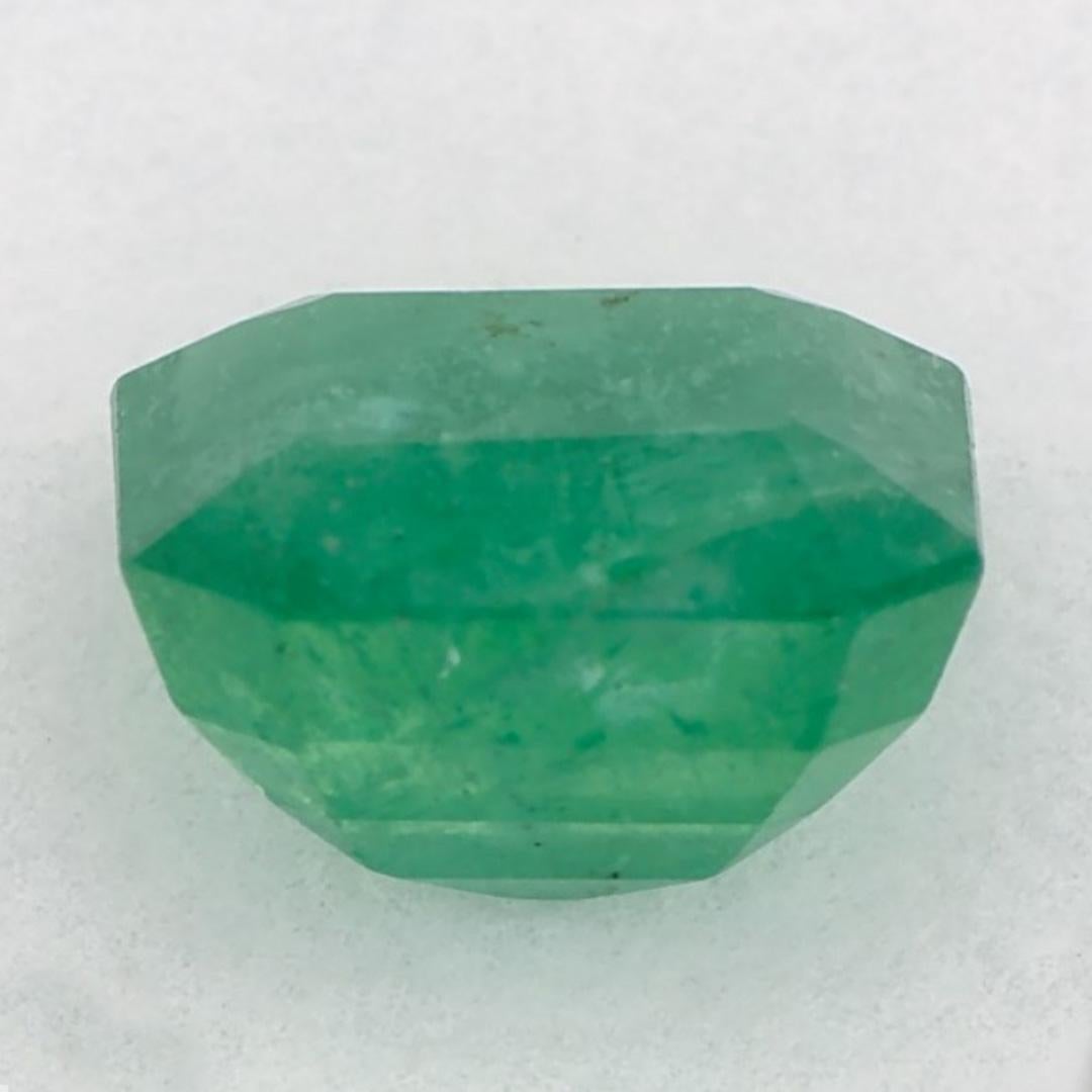 Women's or Men's 2.01 Ct Emerald Octagon Cut Loose Gemstone For Sale