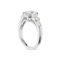 2.01 Carat Conflict Free GIA FVS1 Emerald Cut with Trapezoids & Tapered Bullets