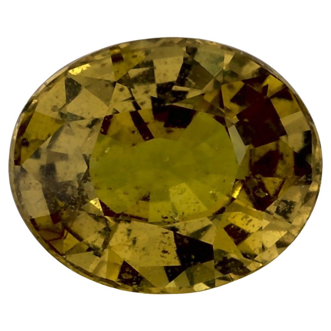 2.01 Ct Green Sapphire Oval Loose Gemstone (Saphir vert ovale en vrac)