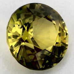 2.01 Ct Green Sapphire Round Loose Gemstone (Saphir vert rond en vrac)