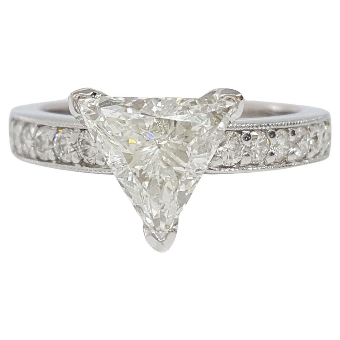 2.01 ct Total Weight Engagement Ring  For Sale