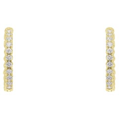 Orecchini a cerchio con diamante bianco Inside-Out da 2,01 CTW in oro giallo 14K