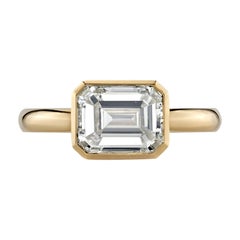 2.01 N/VS1 GIA Certified Emerald Cut Diamond Mounted in an 18 Karat Gold Ring