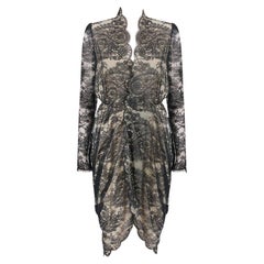 2010 Alexander McQueen Black Lace Dress