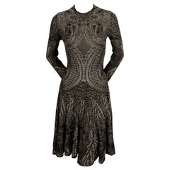 2010 ALEXANDER MCQUEEN intarsia knit dress