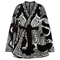 2010 Alexander McQueen Knitted Wool Poncho Coat Jacket