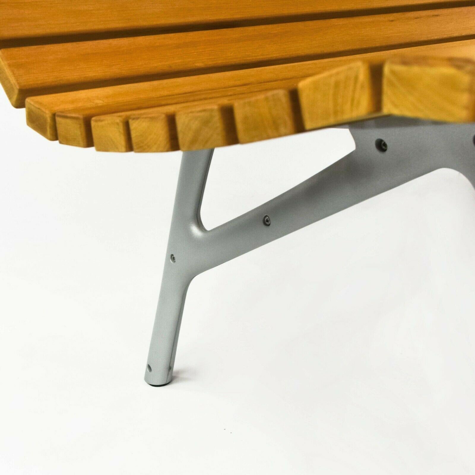 2010 Alias Teak Outdoor Three Seat Bench Settee in Cast Aluminum by Alberto Meda For Sale 4