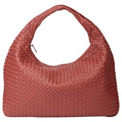 2010 Bottega Veneta Burnt Red Woven Lambskin Medium Veneta Bag