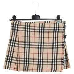 2010 Burberry Mini Skirt FR36/38 Beige Vintage Check 