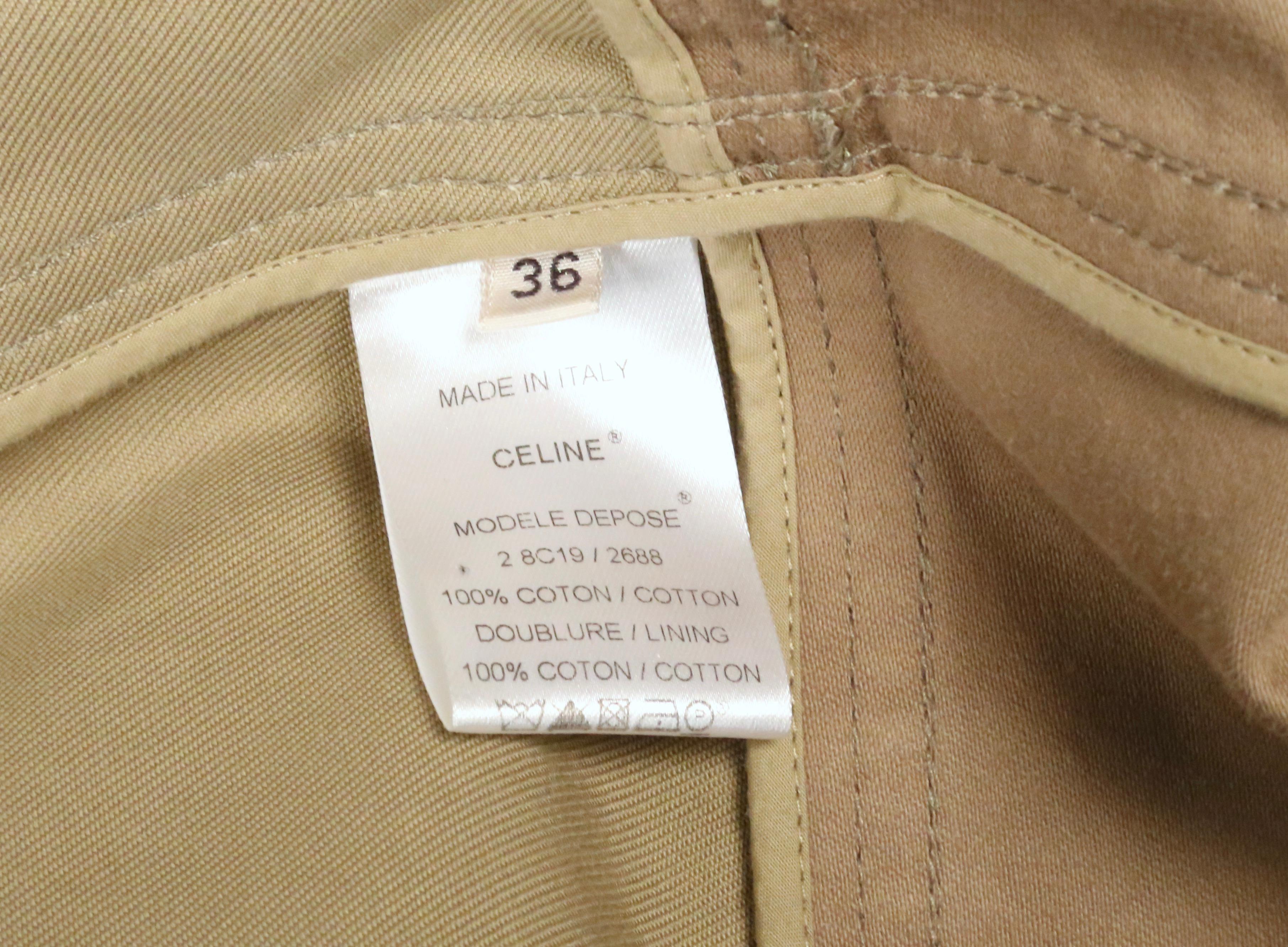 2010 CELINE by PHOEBE PHILO khaki oversized coat For Sale 6