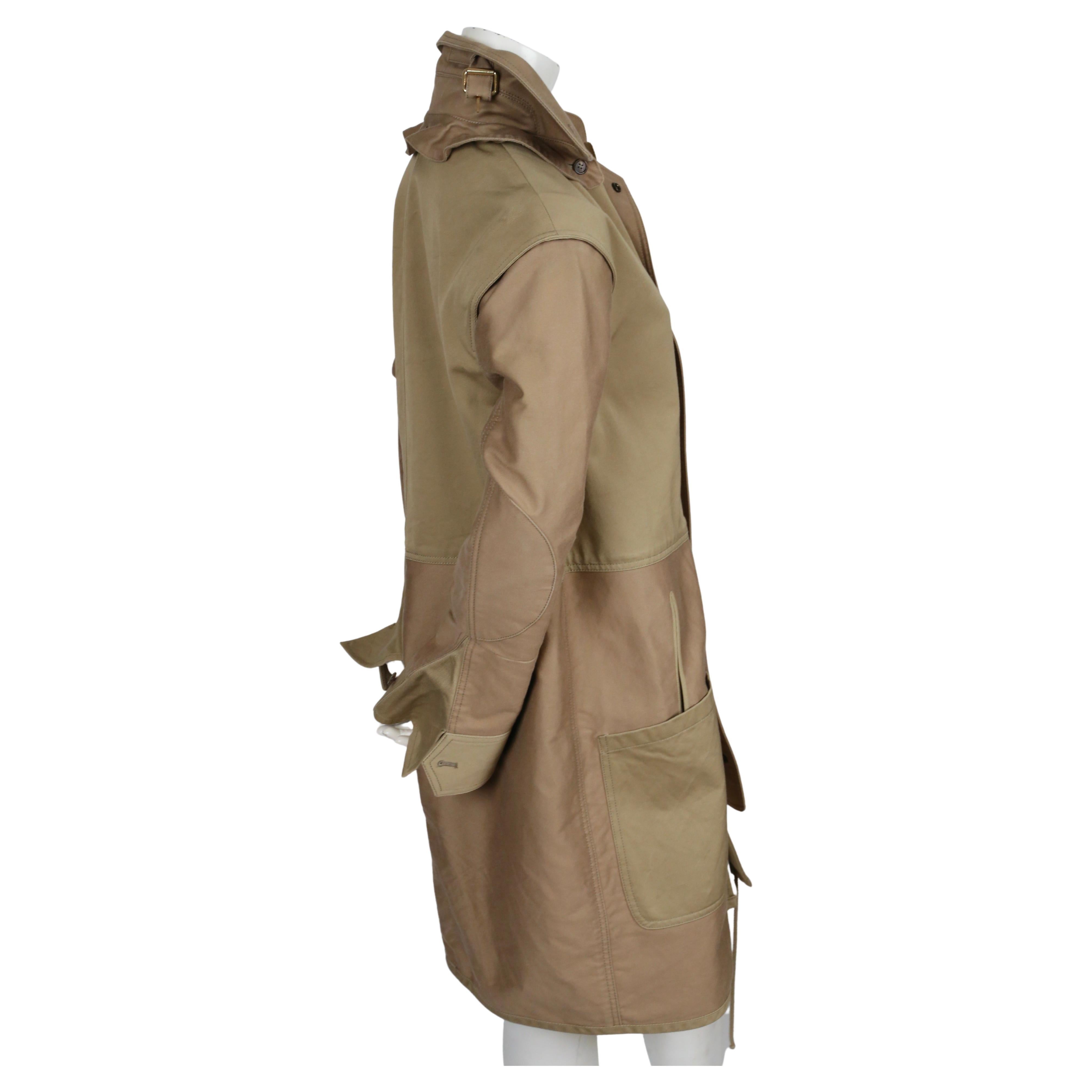 2010 CELINE by PHOEBE PHILO khaki oversized coat For Sale 1