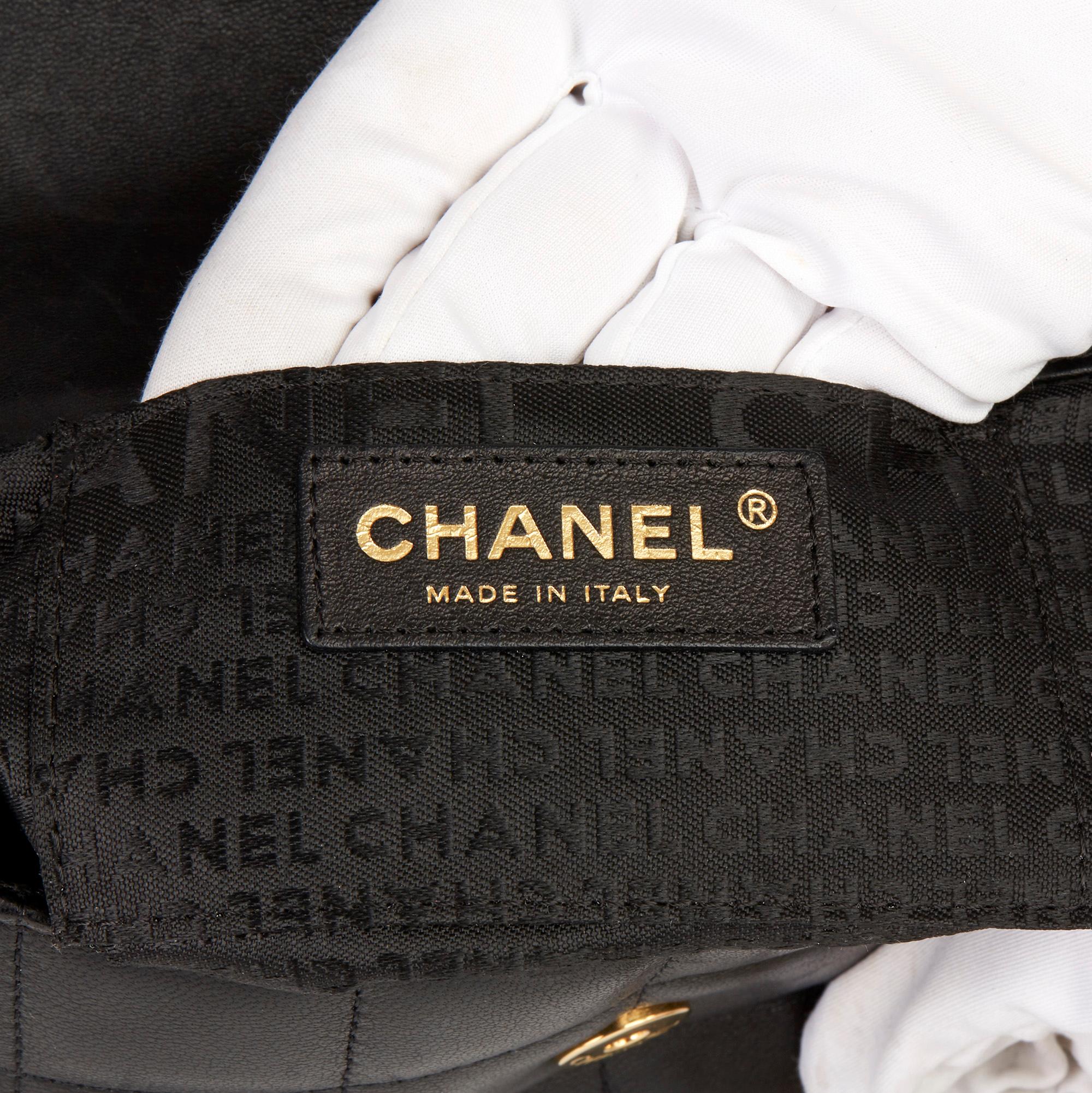 2010 Chanel Black Chocolate Bar Quilted Lambskin Mini Flap Bag 2
