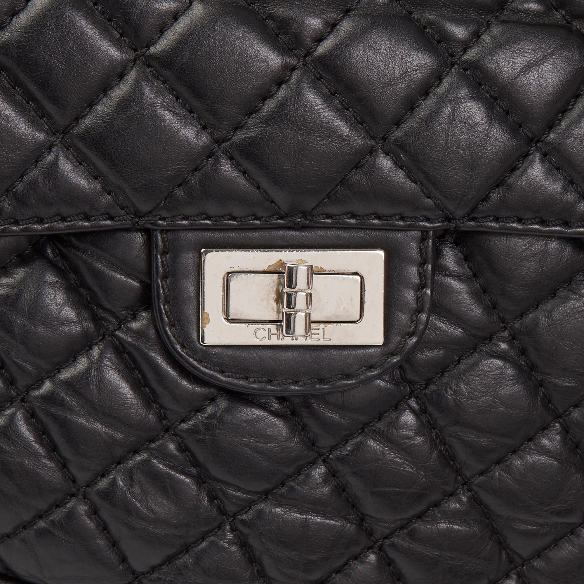 2010 Chanel Black Quilted Aged Calfskin Leather Fantasy Shopping Tote 3