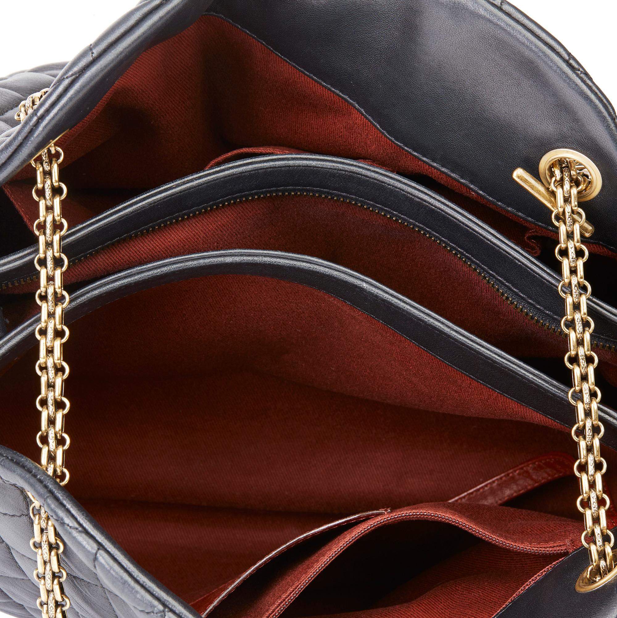 2010 Chanel Black Quilted Lambskin Large Just Mademoiselle Bowling Bag 3