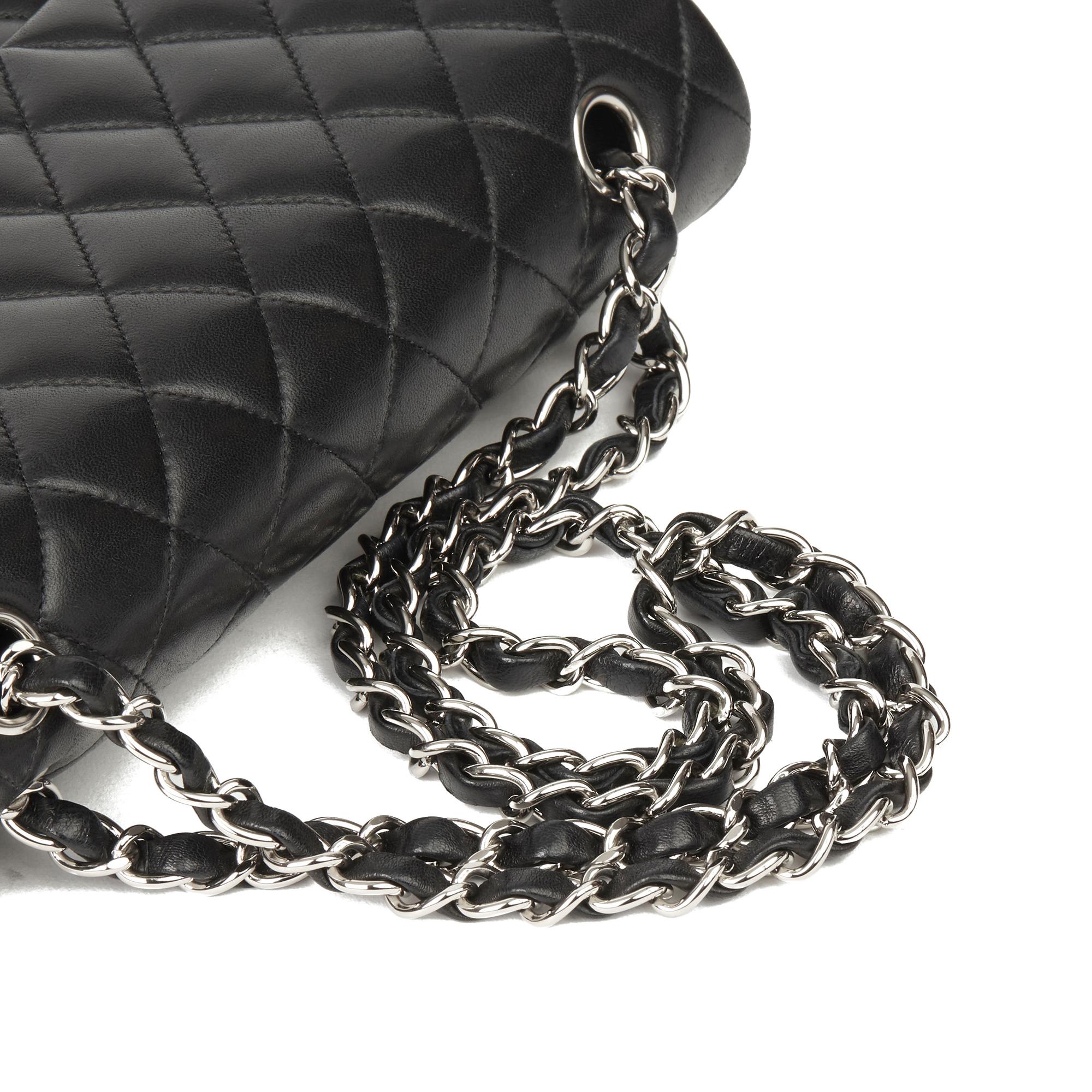 2010 Chanel Black Quilted Lambskin Medium Classic Double Flap Bag  1