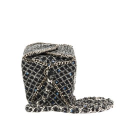 2010 Chanel Grey Embellished Tweed Paris-Shanghai Take Away Box Bag