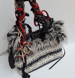 2010 Chanel Inuit Fantasy Tweed - Faux Fur Tote