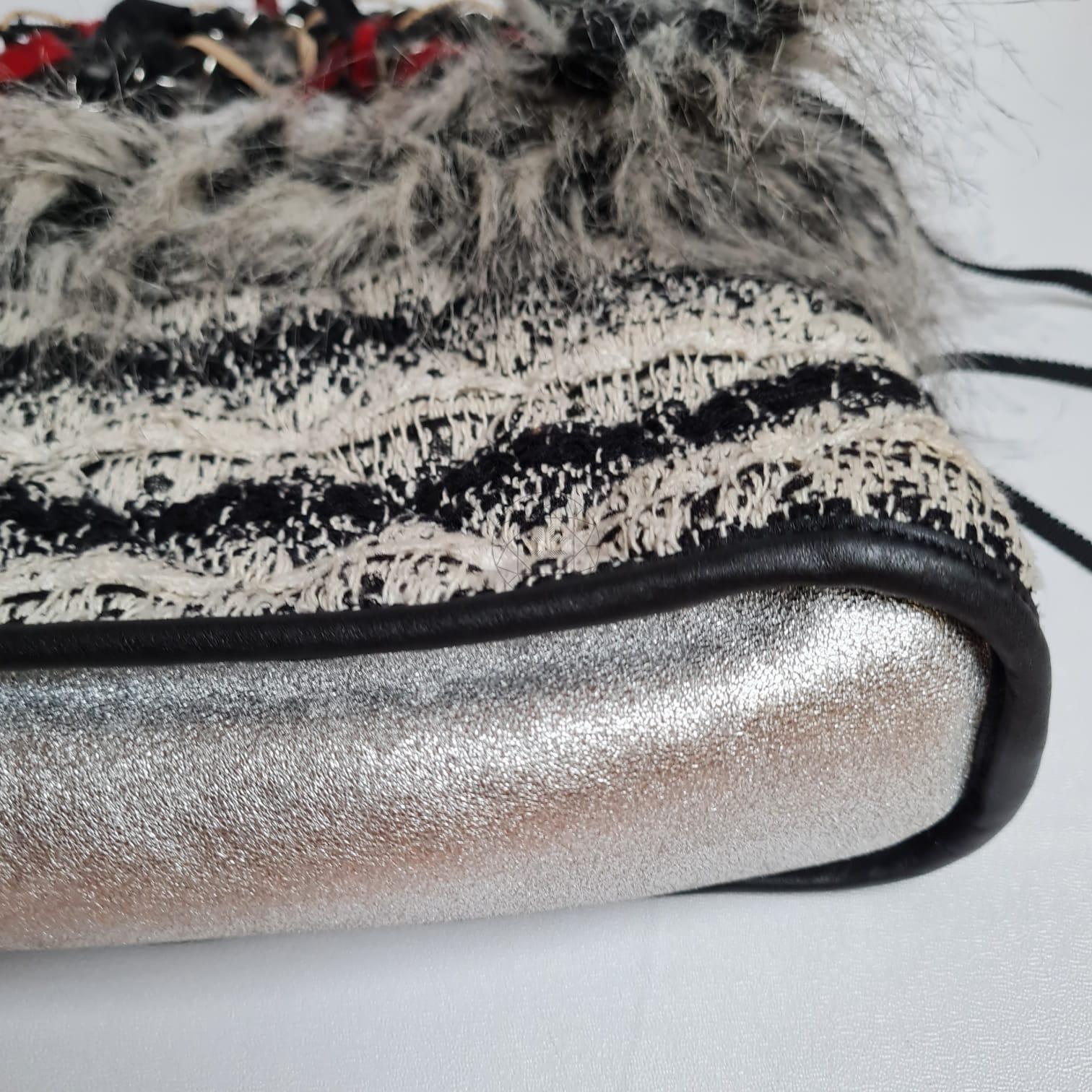 2010 Chanel Inuit Fantasy Tweed - Faux Fur Tote 2