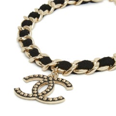 2010 Collier Chanel Chocker XL Chaîne et CC Noir doré
