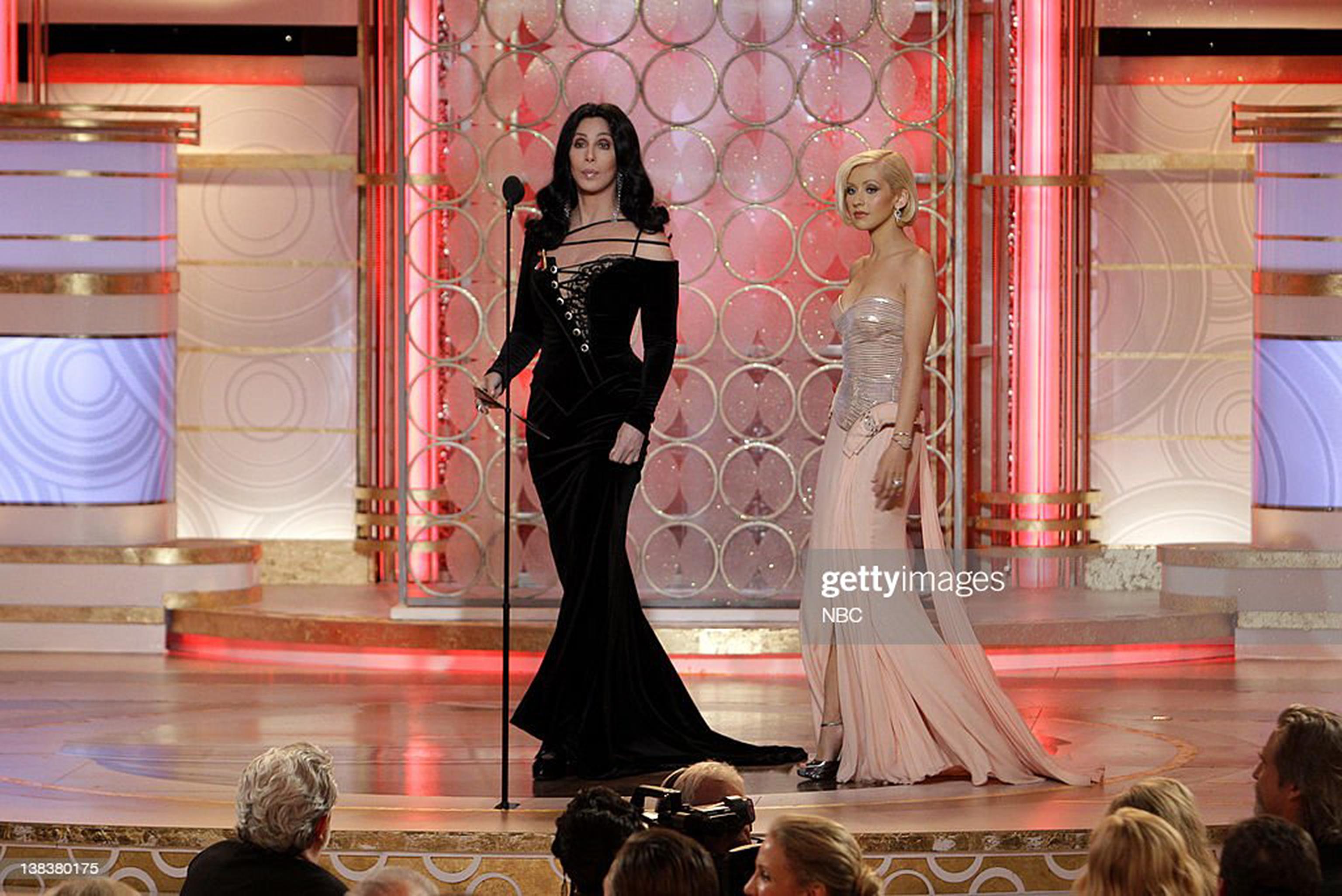 2010 Cher Custom Bob Mackie Couture Black Velvet Bias-Cut Golden Globes Gown In Good Condition In Beverly Hills, CA