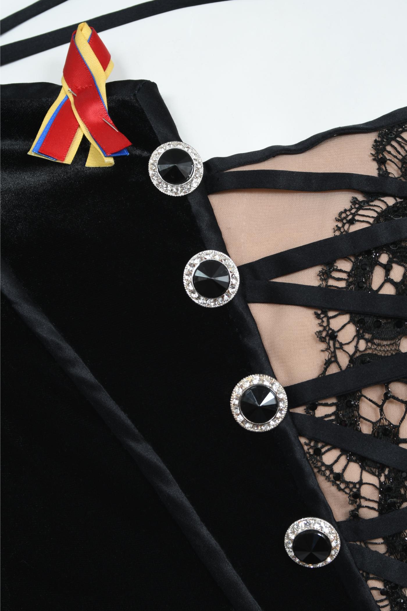 2010 Cher Custom Bob Mackie Couture Black Velvet Bias-Cut Golden Globes Gown 2