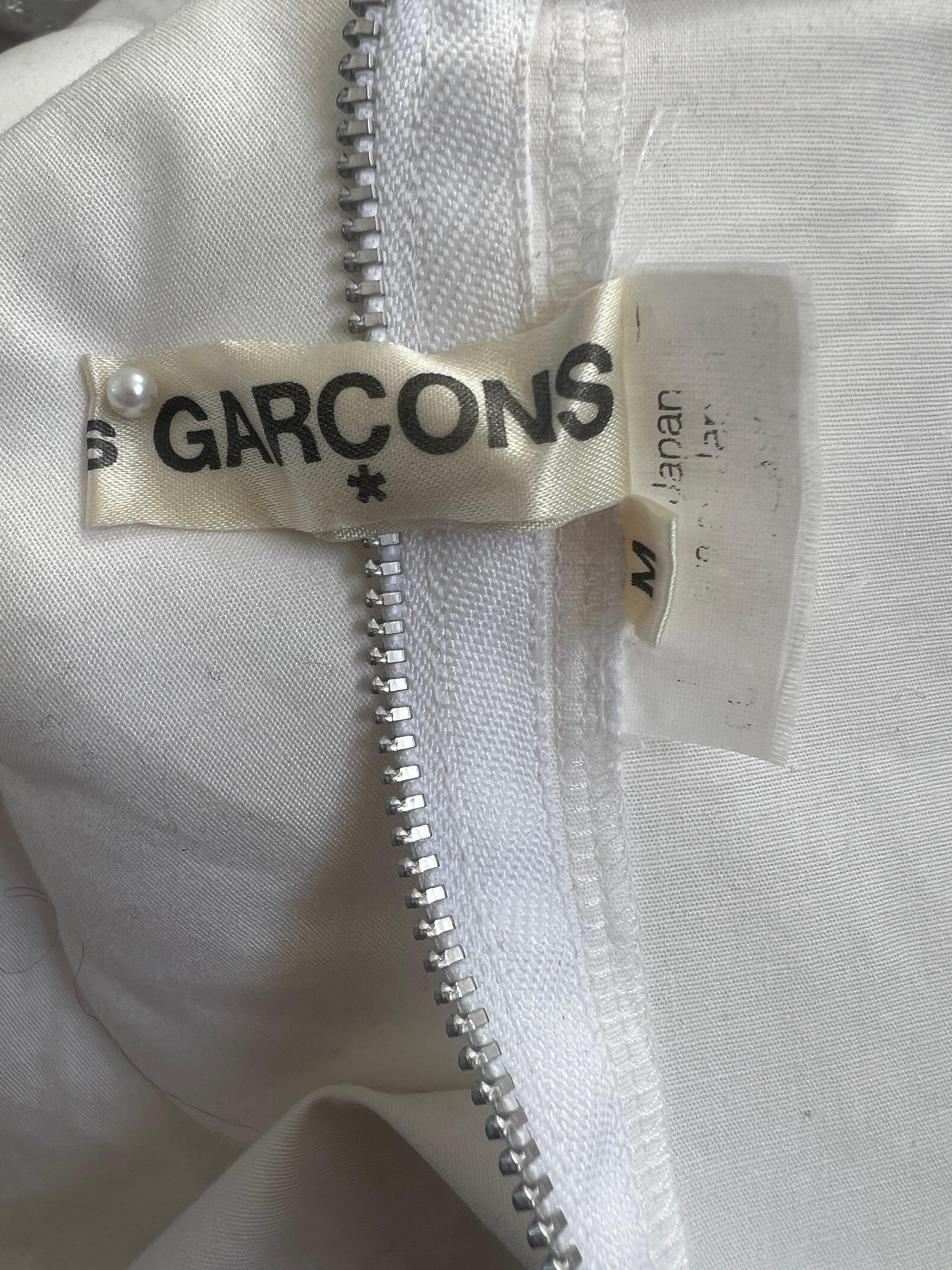 Donna 2010 Comme des Garçons Top imbottito in cotone bianco in vendita