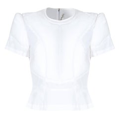 2010 Comme des Garçons Top imbottito in cotone bianco