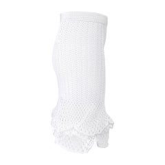 2010 Dolce and Gabbana Runway Documented White Crochet Knit Skirt