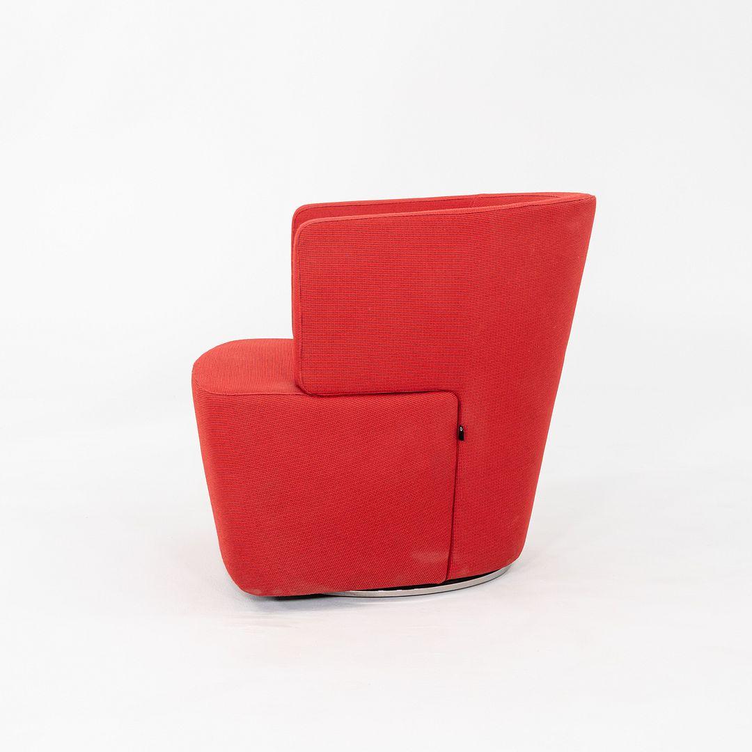 2010 EOOS für Coalesse / Walter Knoll Joel Dreh-Loungesessel mit rotem Stoff im Angebot 3