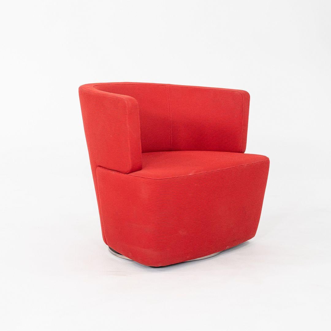 2010 EOOS für Coalesse / Walter Knoll Joel Dreh-Loungesessel mit rotem Stoff im Angebot 4