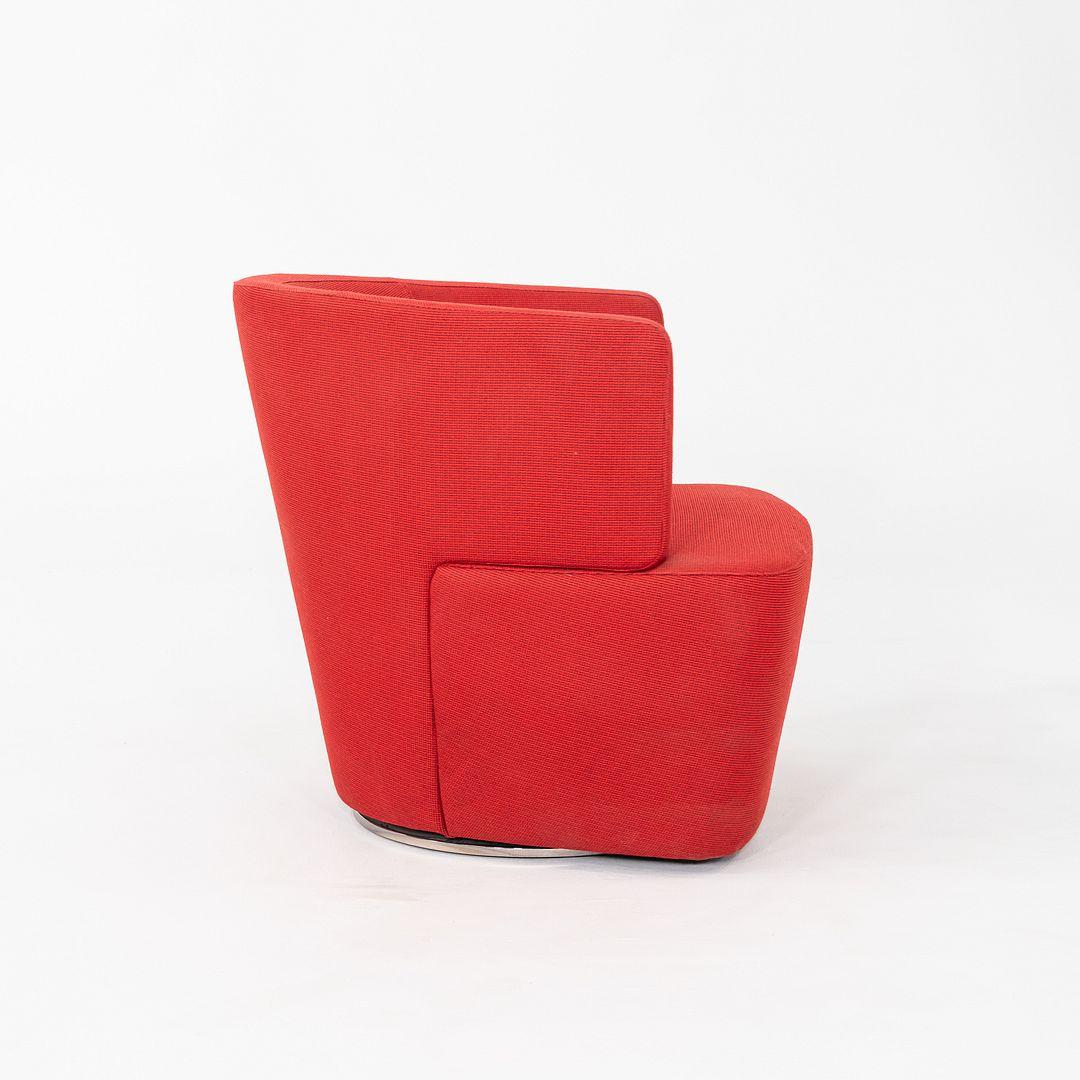2010 EOOS für Coalesse / Walter Knoll Joel Dreh-Loungesessel mit rotem Stoff im Angebot 5