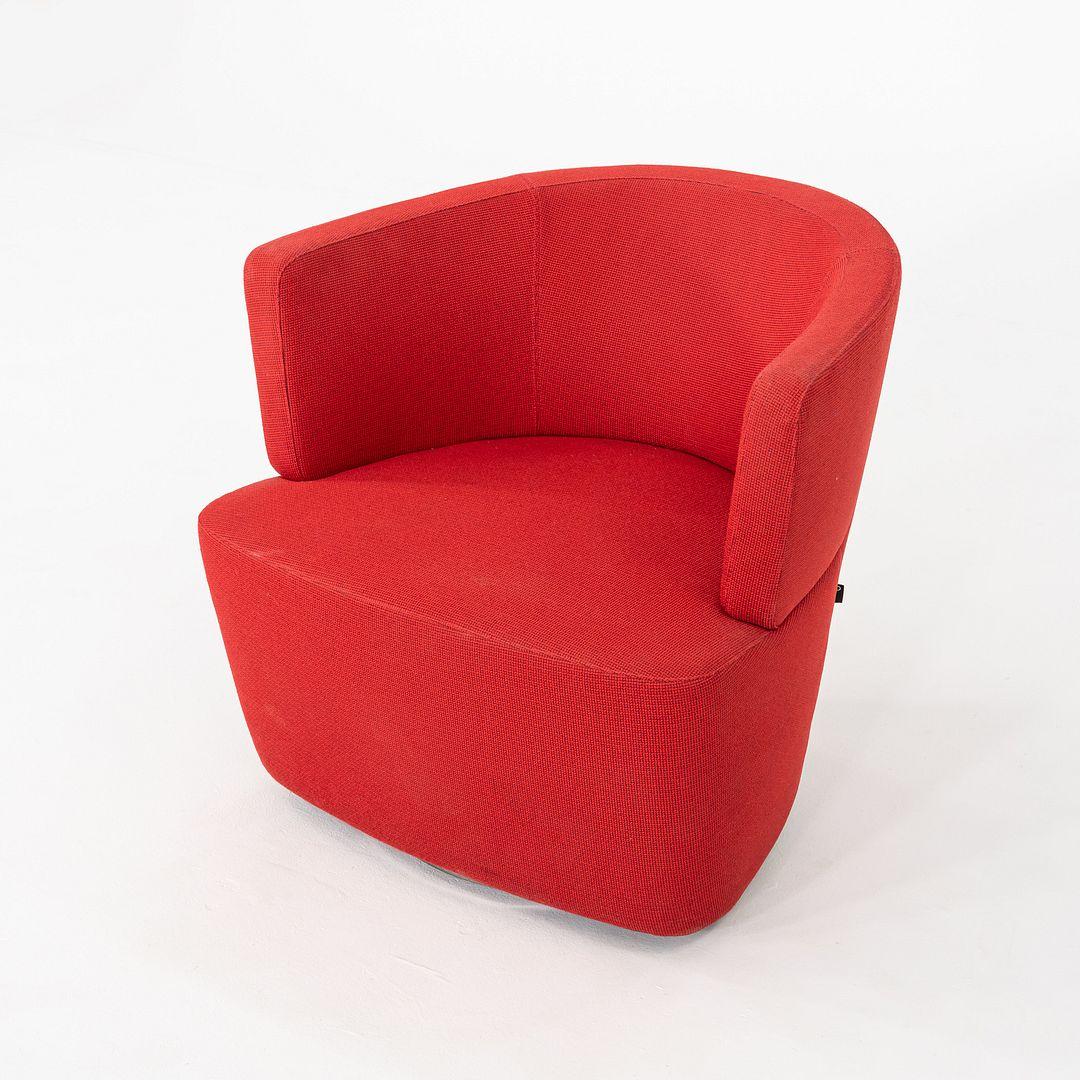 2010 EOOS für Coalesse / Walter Knoll Joel Dreh-Loungesessel mit rotem Stoff (amerikanisch) im Angebot
