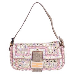 Bolso Fendi 2010 Multicolor Antique Mirror y Piel de Lagarto Natural