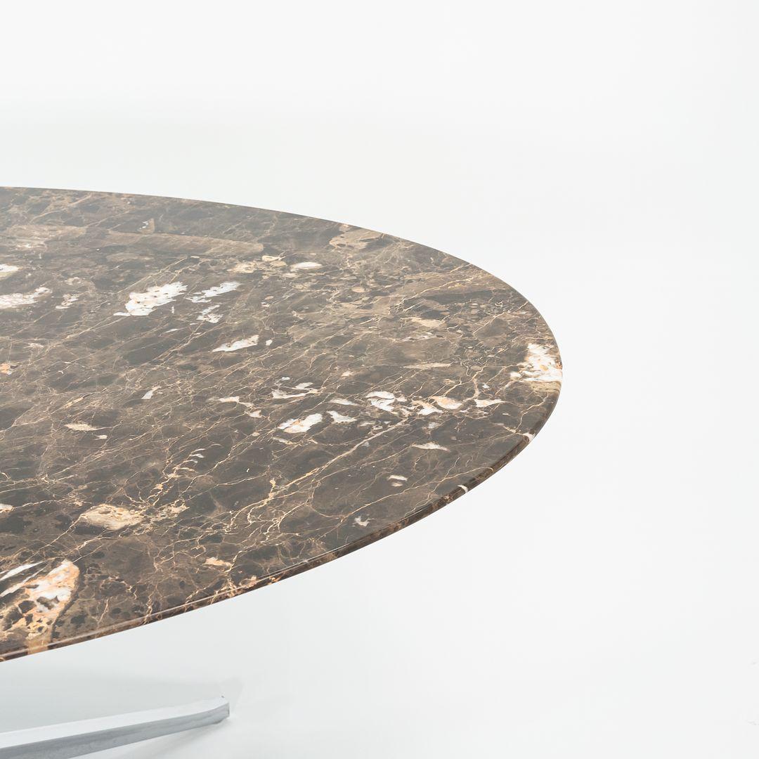 2010 Florence Knoll Table de salle à manger / Bureau en marbre Emperador Brown 78 x 48 pouces en vente 3
