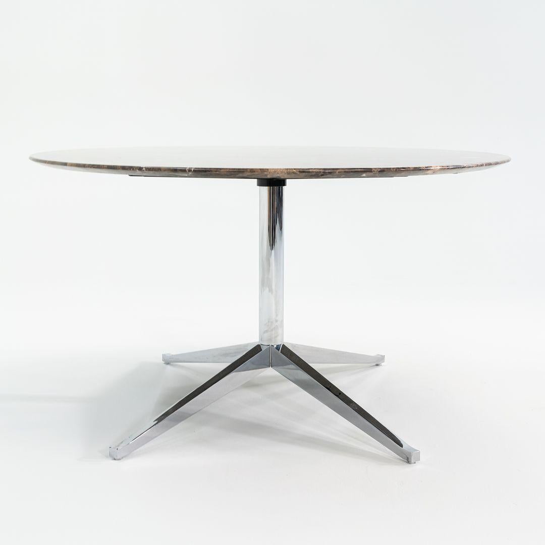 2010 Florence Knoll Table de salle à manger / Bureau en marbre Emperador Brown 78 x 48 pouces en vente 2