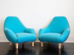 2010 George Smith Tom Dixon Club Lounge Chairs, a Pair