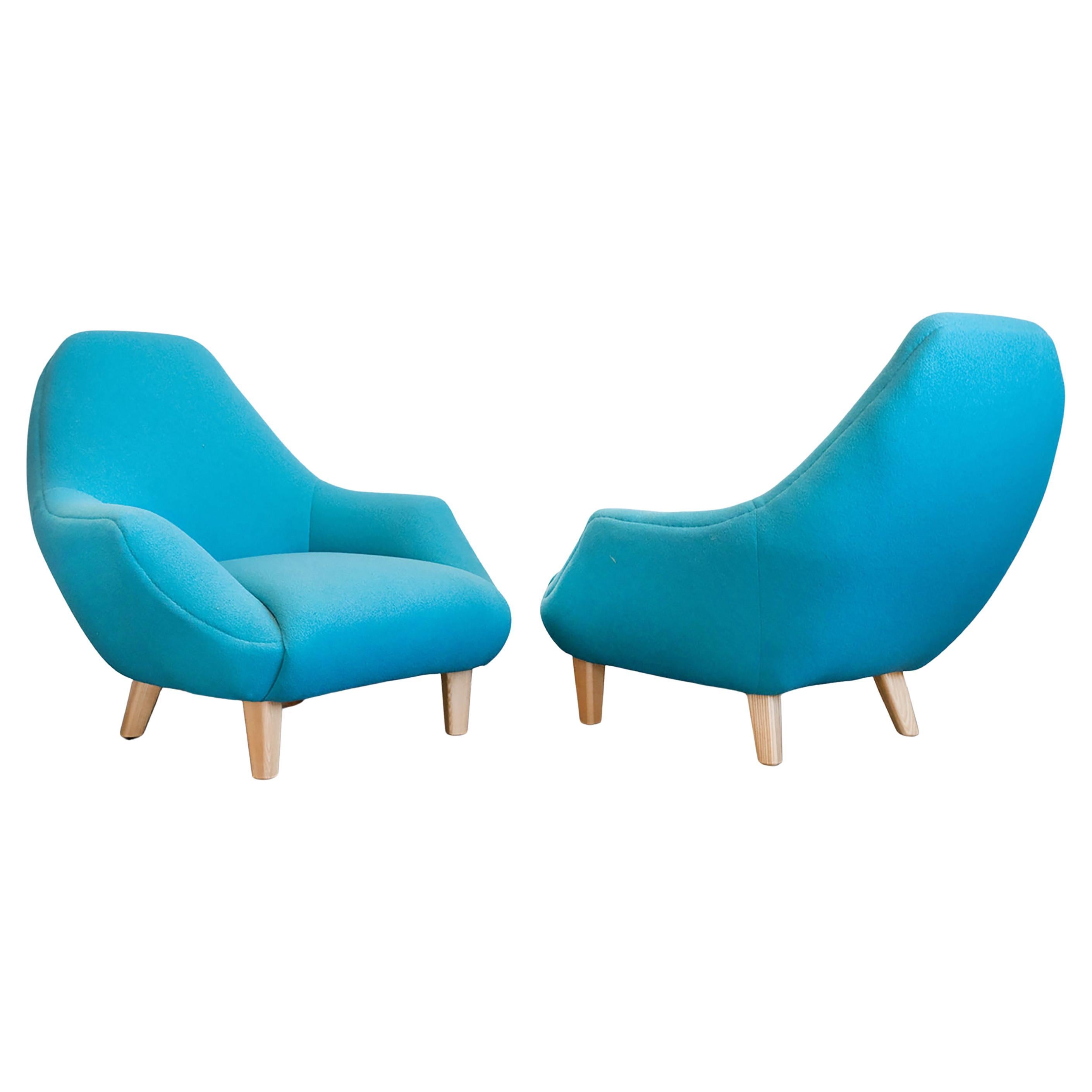 2010 George Smith Tom Dixon Club Lounge Chairs, une paire