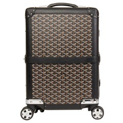 2010 Goyard Black Chevron Coated Canvas Bourget PM
