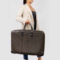 2010 Goyard Black Chevron Coated Canvas Majordome 60