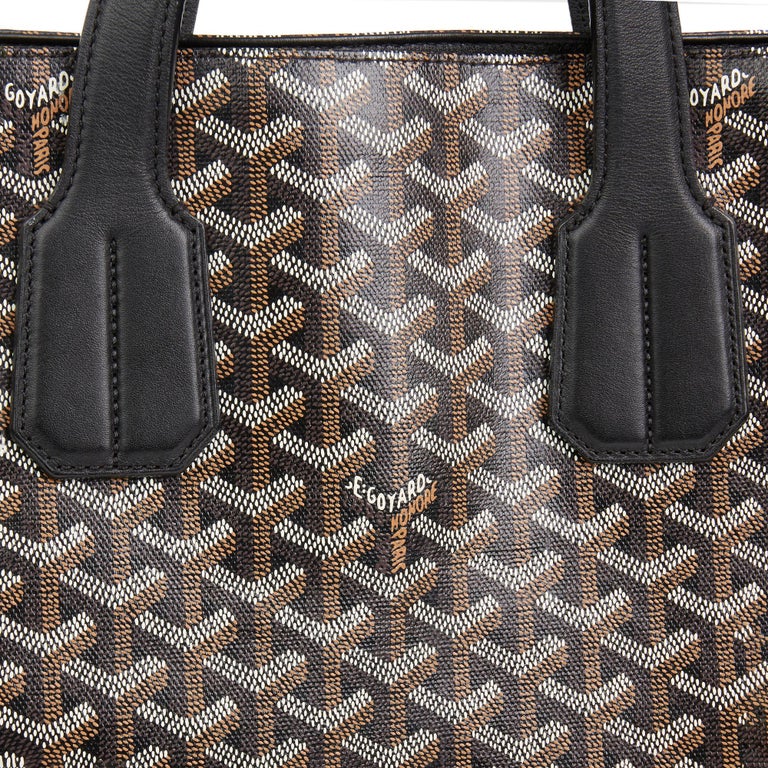 2010 Goyard Black Chevron Coated Canvas Voltaire at 1stDibs