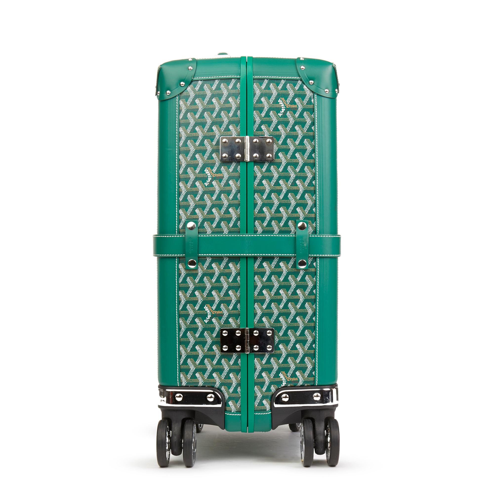 GOYARD Bourget PM Carry On Cabin Trolley Green Luhhage Case Brand