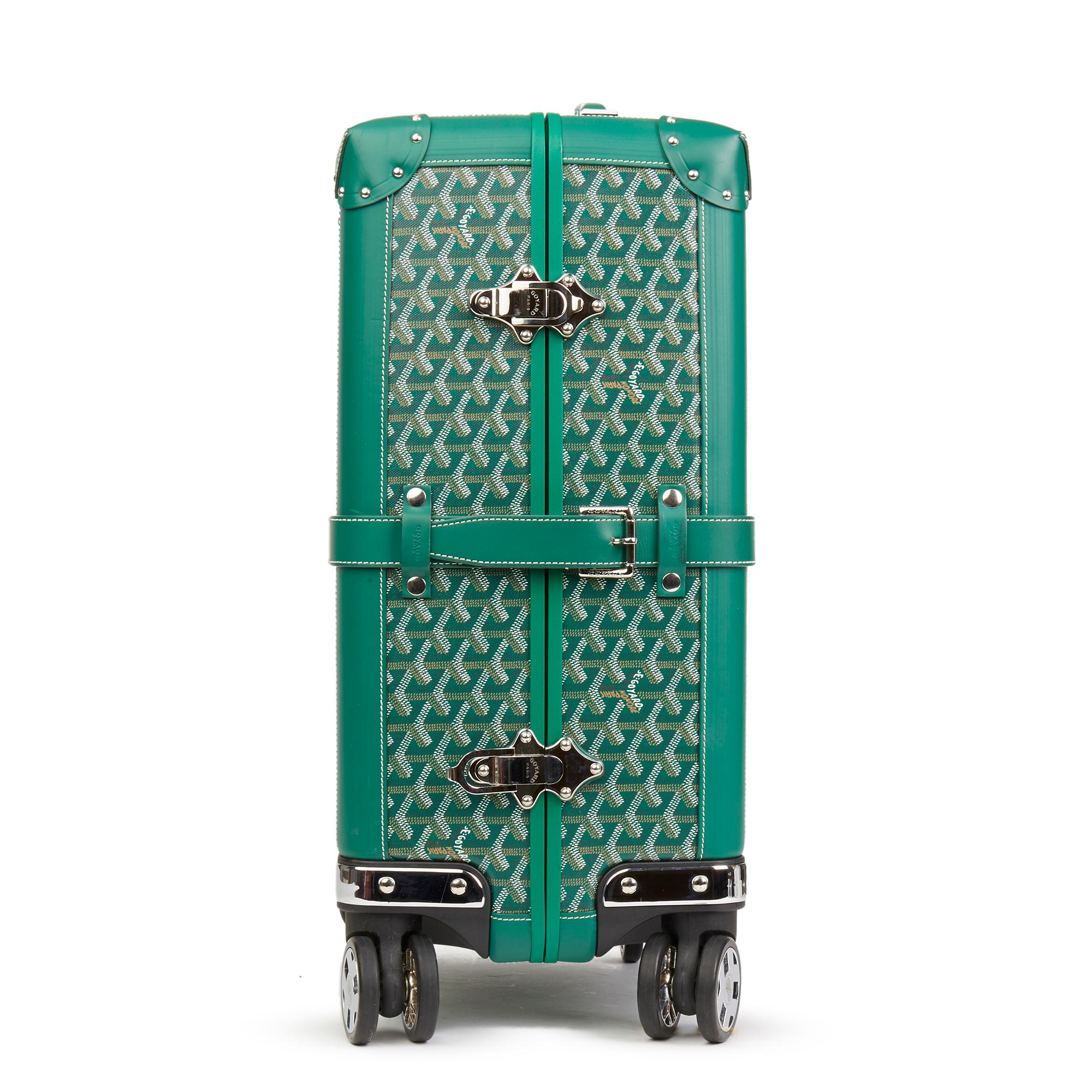 goyard suitcase green