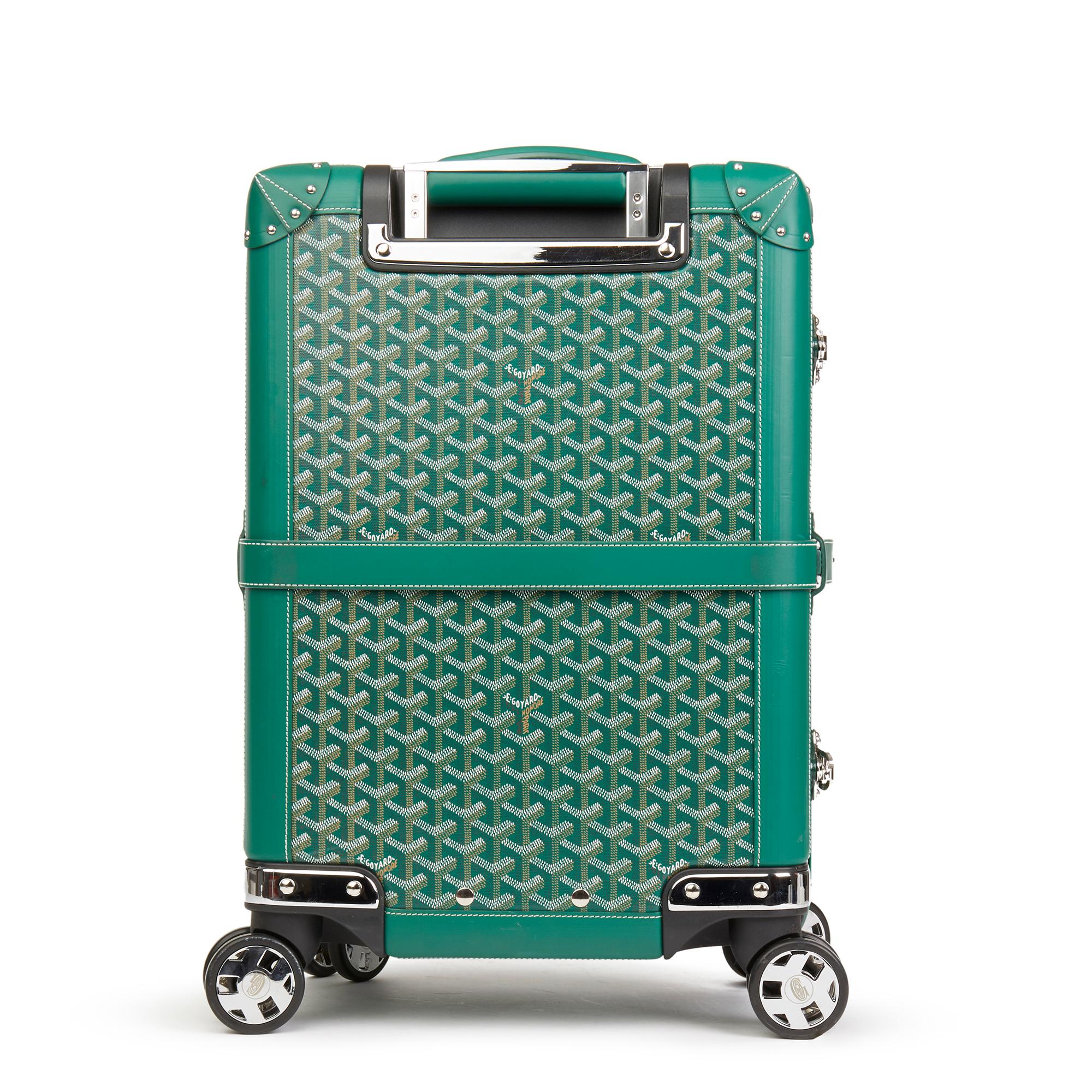 goyard suitcase green
