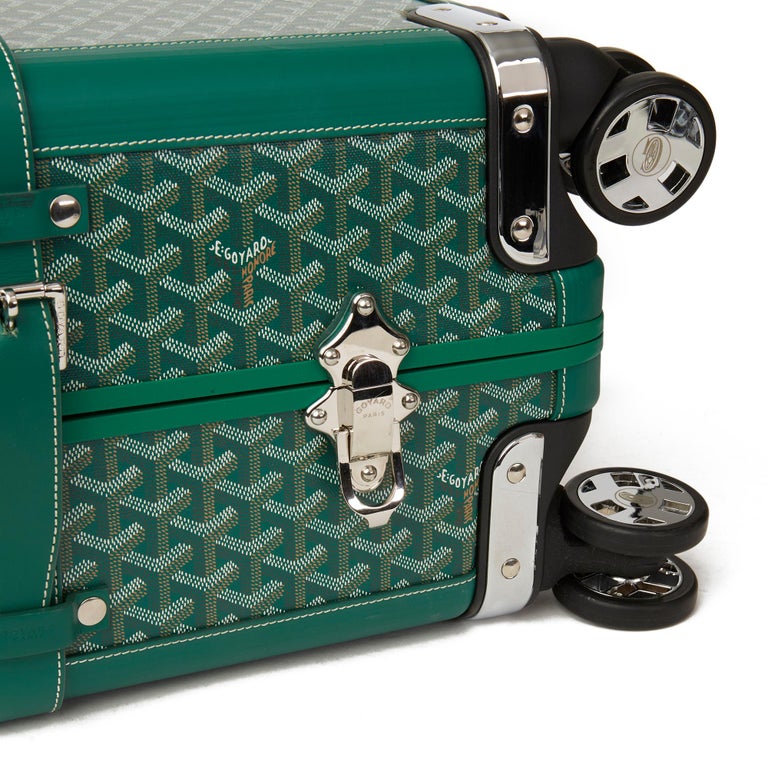 2010 Goyard Green Chevron Coated Canvas Bourget PM at 1stDibs  goyard  green luggage, goyard bourget pm, goyard bourget pm trolley case price