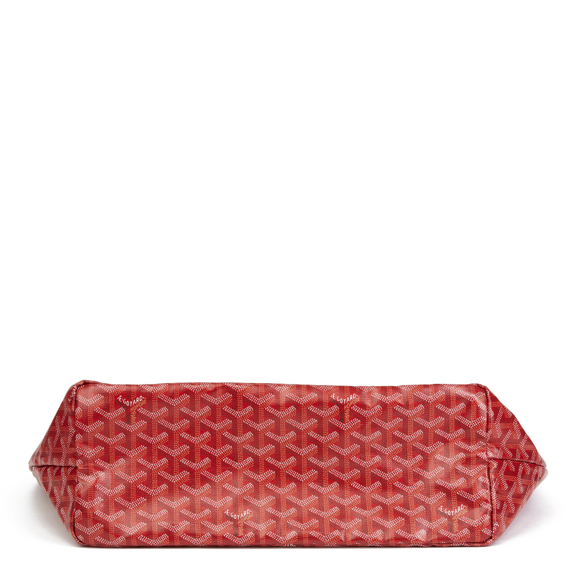 2010 Goyard Red Chevron Coated Canvas St Louis PM 1