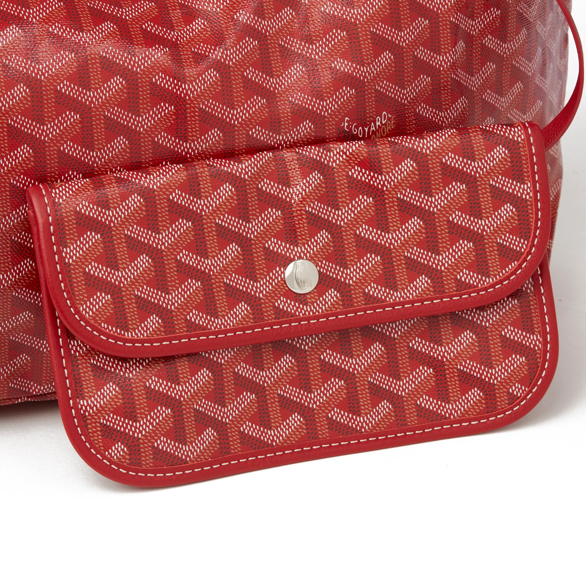 2010 Goyard Red Chevron Coated Canvas St Louis PM 2